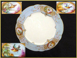 ASSIETTE Porcelaine de S&egrave;vres ou Paris (non sign&eacute;e)