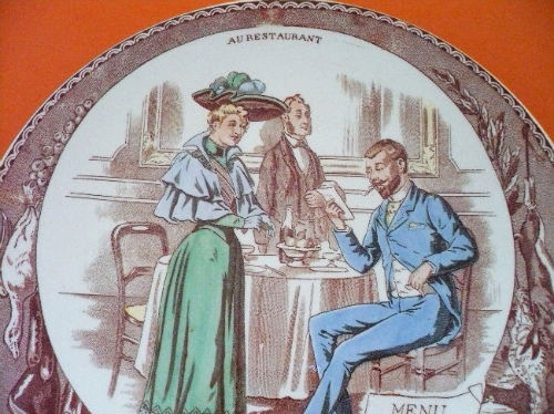 ASSIETTE Parlante SARREGUEMINES - Vers 1900