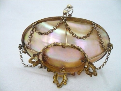 PORTE BAGUE ou COUPELLE en Nacre-Ep. Napoleon III ...