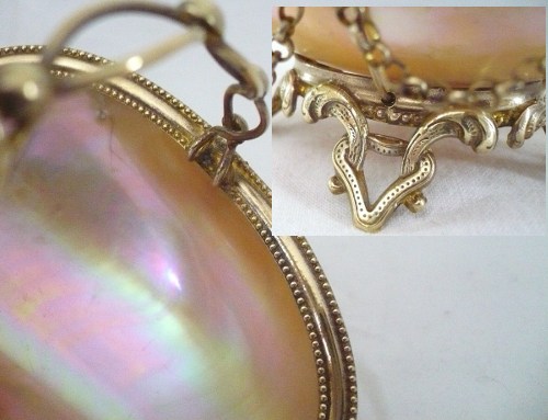PORTE BAGUE ou COUPELLE en Nacre-Ep. Napoleon III ...