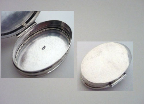 Mini BO&Icirc;TE en Argent Massif-D&eacute;cor Emaill&eacute; de Ch&eacute;rubin