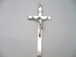 Grande CROIX en Bronze Argent&eacute;-C. 1900