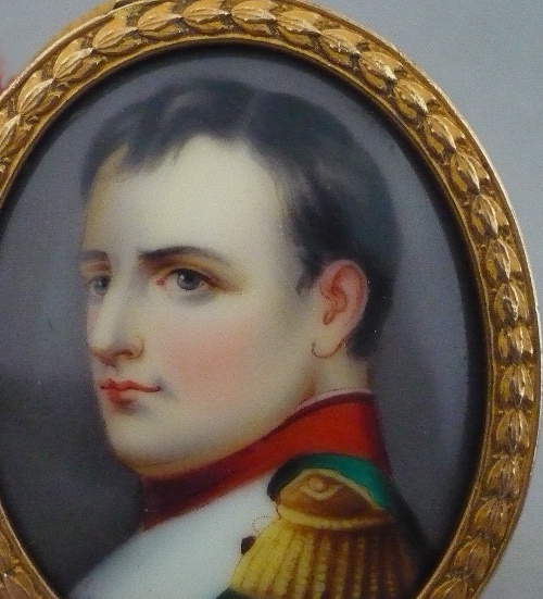 BO&Icirc;TE ancienne en Bronze - NAPOLEON BONAPARTE- Peinture sur Porcelaine ...