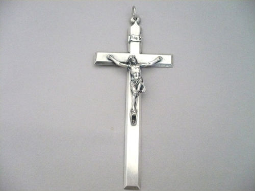 Grande CROIX en Bronze Argent&eacute;-C. 1900