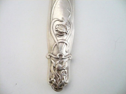 PELLE &agrave; DESSERT Art Nouveau-Manche Argent
