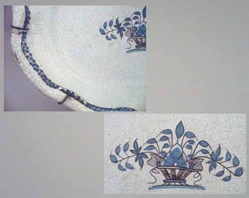 PLAT en Faience Cul Noir - Rouen / Forges-Les-Eaux - F.XVIIIe/D&eacute;b.XIXe ...  PROMOTION !
