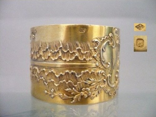 ROND de SERVIETTE en Vermeil M.o. RAVINET & DENFERT ...
