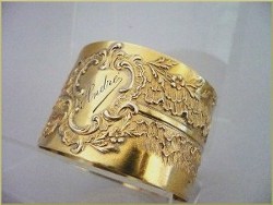 ROND de SERVIETTE en Vermeil M.o. RAVINET & DENFERT ...