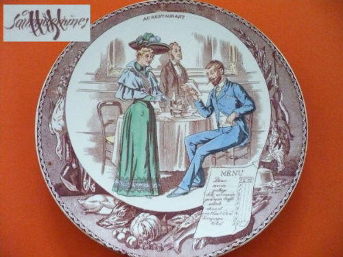 ASSIETTE Parlante SARREGUEMINES - Vers 1900