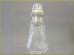 SAUPOUDREUSE Ancienne - Cristal Taill&eacute;-Bouchon M&eacute;tal Argent&eacute; ...